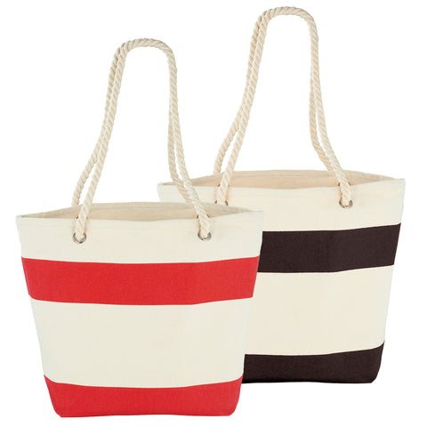 Capri Stripes Cotton Shopper Tote