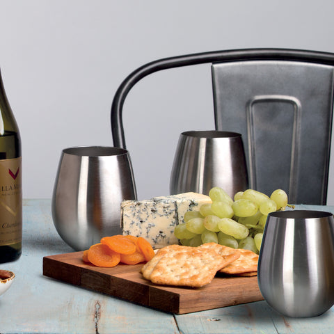 Stemless Stainless Steel Wine Glass Set Success